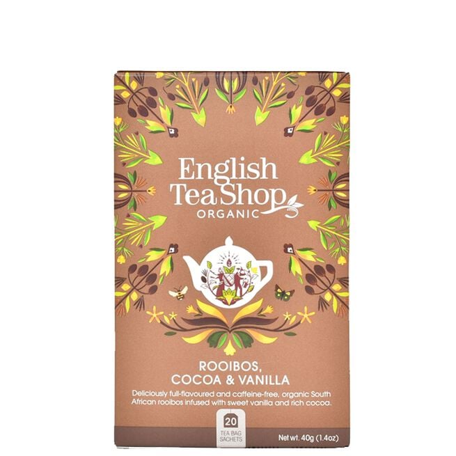 English Tea Shop Rooibos Te Choklad & Vanilj 20 tepåsar Rooibos Te Choklad & Vanilj 20 tepåsar Rooibos & Vanilla