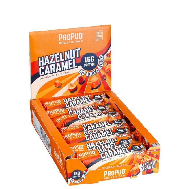 12 x ProPud Protein Bar, 55 g, Hazelnut Caramel 12 x Proteinbar 55 g Hazelnut Caramel