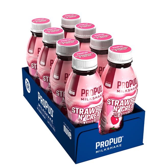 8 x ProPud Protein Milkshake, 330 ml, Strawberry 8 x ProPud Protein Milkshake, 330 ml Strawberry