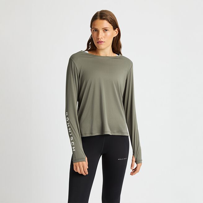 Team Logo Long Sleeve, Gunmetal, XS Team Logo Långärmad Grön