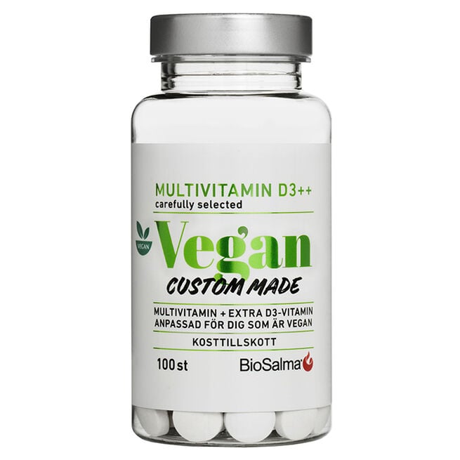Multivitamin vegan D-vitamin ++ 100 tabletter Multivitamin vegan D-vitamin ++ 100 tabletter