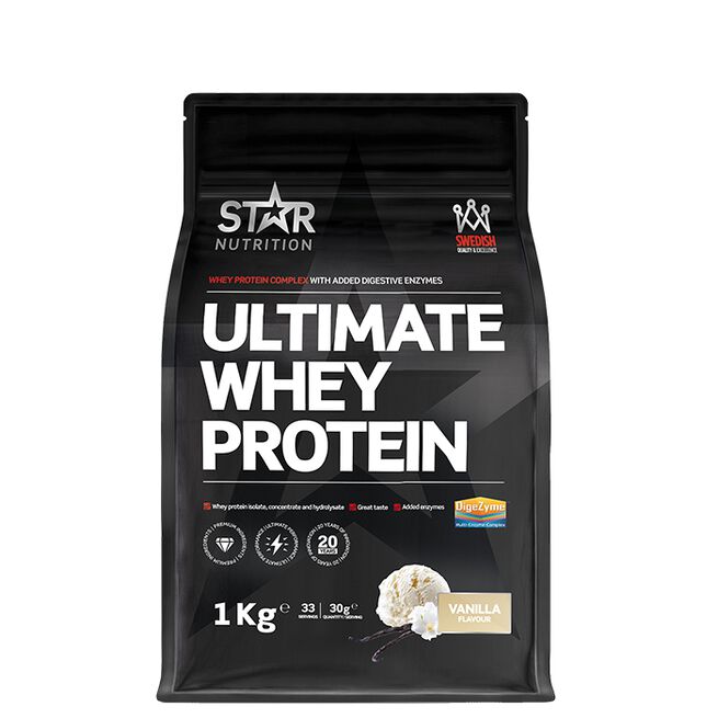 Star nutrition Ultimate whey protein vanilla Ultimate Whey Vassleprotein 1 kg Vanilla