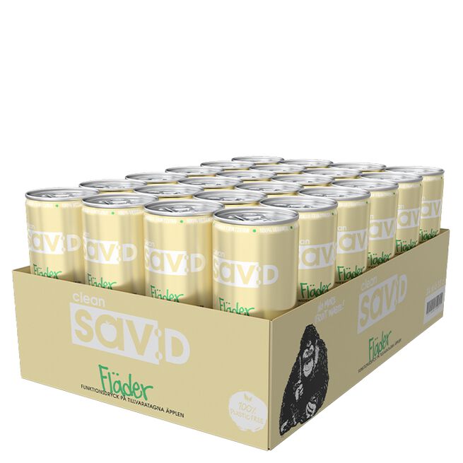 24 x Clean sav:D, 330 ml, Fläder 24 st Clean sav:D Flak 330 ml Fläder
