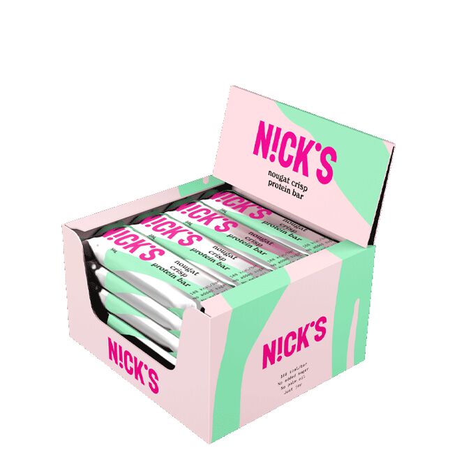 Nicks Protein Bar Nougat Crisp 12 x NICKS Protein Bar 50 g Nougat
