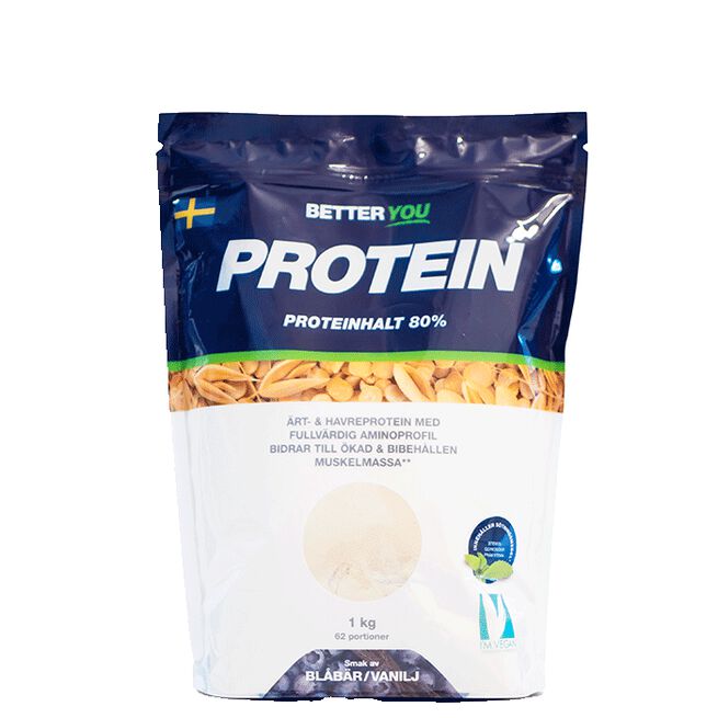 Ärt- och havreprotein, 1 kg Blåbär vanilj Ärt och Havreprotein 1 kg Blåbär/Vanilj
