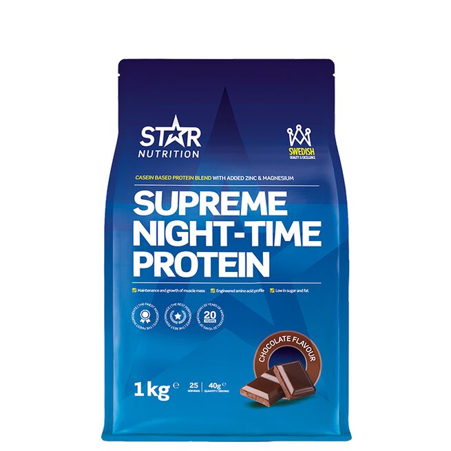 Star Nutrition Supreme night time Chocolate Supreme Night Time Blandprotein 1 kg Chocolate