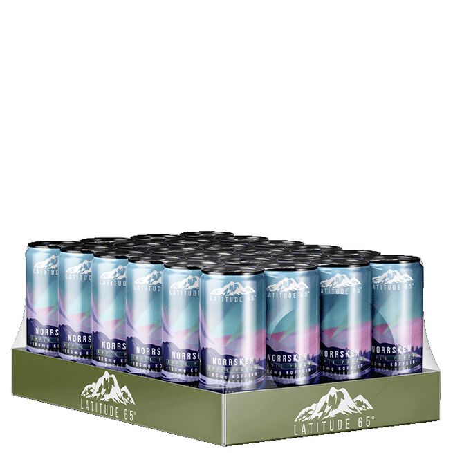 24 x Latitude 65, 330 ml, Norrsken 24 x Latitude 65 Energidryck 330 ml Norrsken - Äpple/Päron