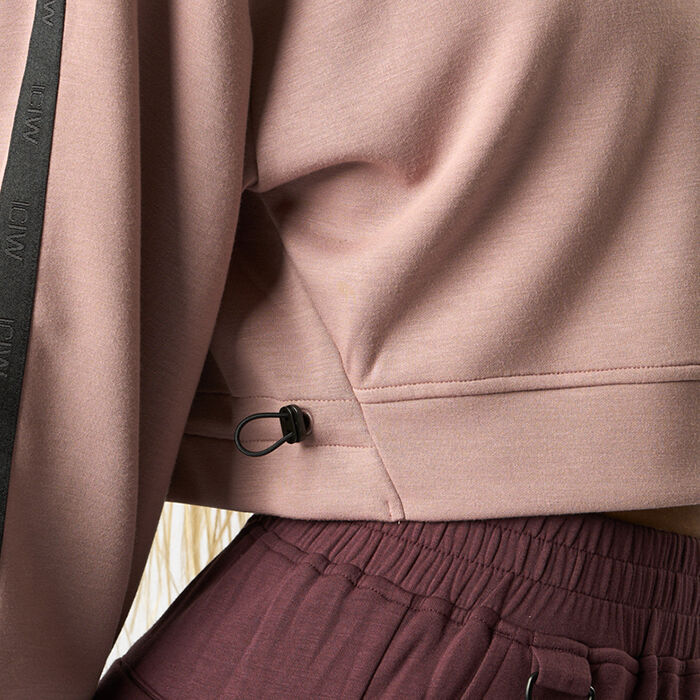 Stance Cropped Hoodie, Light Mauve