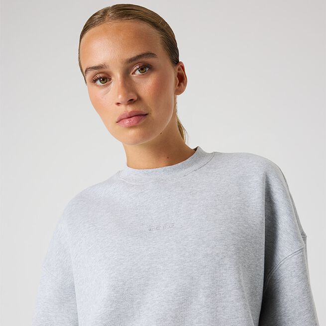 Studio Oversized Sweatshirt, Light Grey Melange, L  Studio Oversized Sweatshirt Ljusgrå