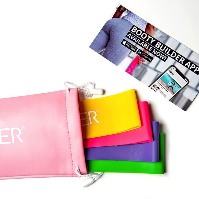 Booty Builder Mini Bands, Pink, 4-Pack  Booty Builder Minibands Rosa 4-Pack