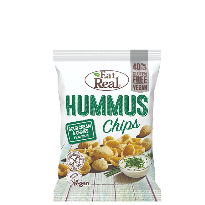 Hummus Chips Sour Cream & Chive, 135 g 