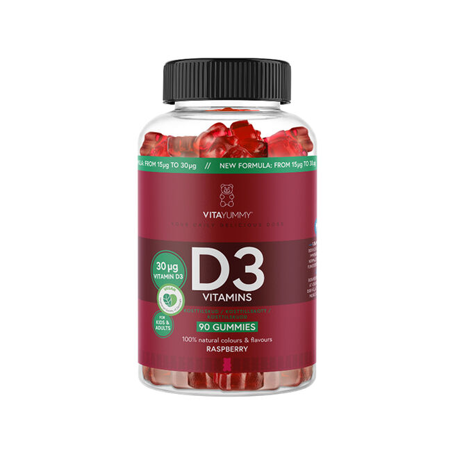 D3 Vitamins Hallon 90 st Gummies  D3 Vitamins Hallon 90 st Gummies