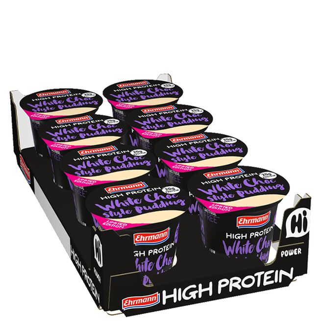 Ehrmann Protein Pudding, 200 g, White Choc 8 x Ehrmann Protein Pudding, 200 g White Choc