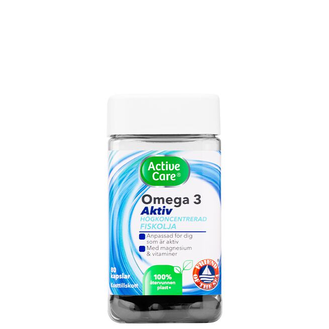 Active Care Omega-3 & Magnesium, 80 kapslar 