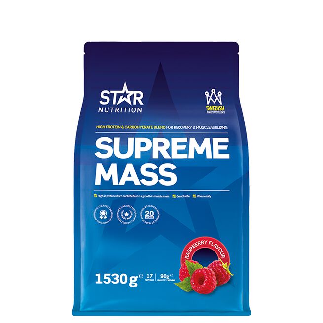 Star nutrition Supreme mass Hallon Rapberry Supreme Mass Gainer 1,53 kg Hallon
