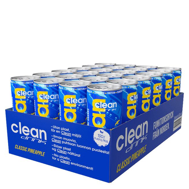 24 x Clean Drink, 330 ml, Pineapple Flak 24 x Clean Drink 330 ml Pineapple