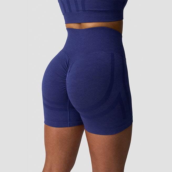 Rush Seamless Shorts, Dark Slate Blue Melange, XS Rush Seamless Shorts Mörkblå