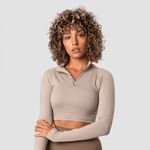 ICANIWILL Define Cropped 1/4 Zip, Sand