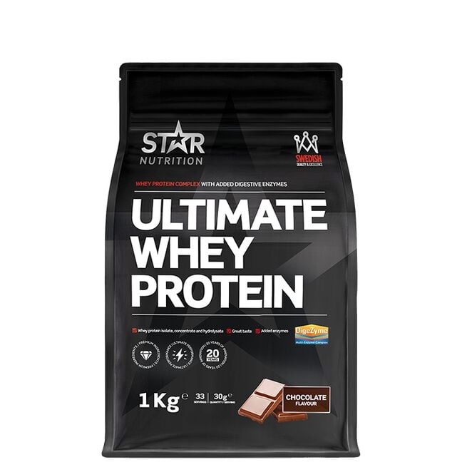 Star nutrition Ultimate whey protein Chocolate Ultimate Whey Vassleprotein 1 kg Chocolate