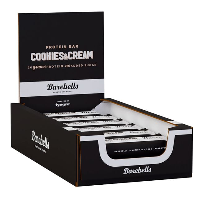 12 x Barebells Protein Bar, 55 g, Cookies & Cream 12 x Barebells Proteinbar 55 g Cookies & Cream