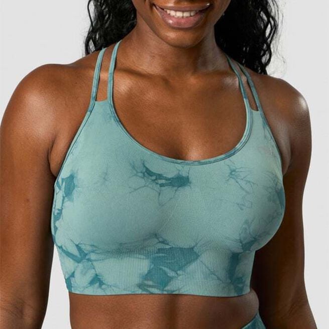 ICIW Define Seamless Tie Dye Sports Bra,Teal