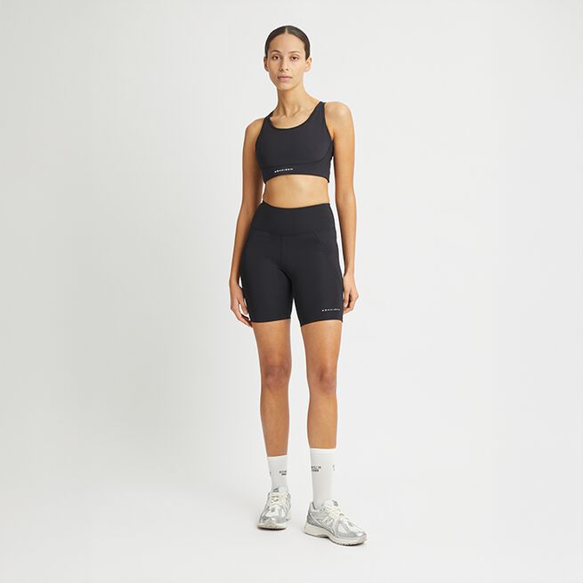 Flattering High Waist Bike Tights, Black, L  Cykelshorts Svart