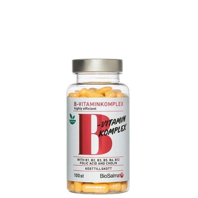 B-vitaminkomplex Carefully Selected 100 kapslar B-vitaminkomplex Carefully Selected 100 kapslar