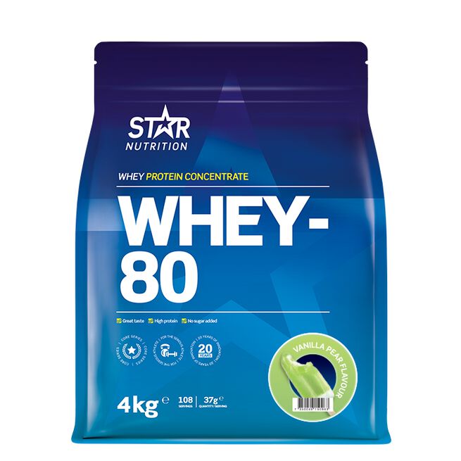 Star Nutrition Whey-80 4kg Whey-80 Vassleprotein 4 kg Vanilla Pear