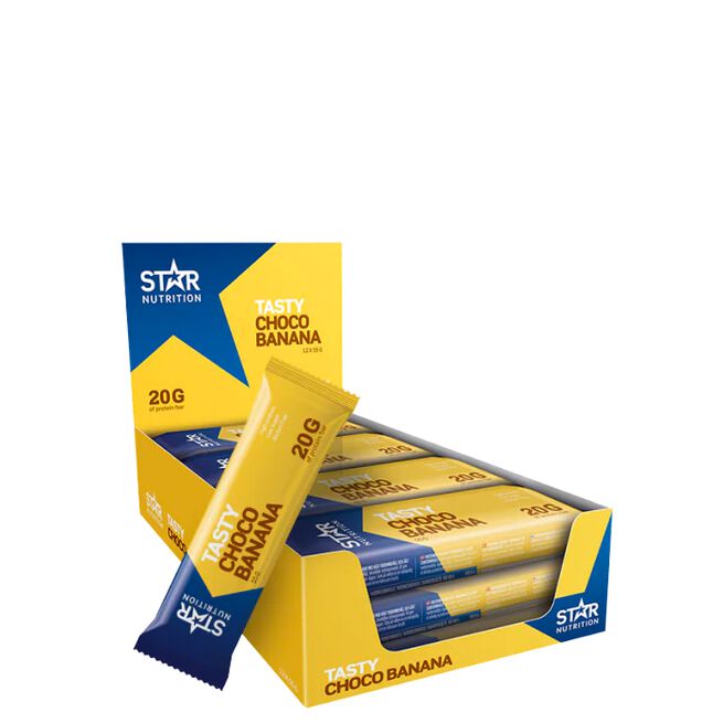 12 x Star Nutrition Protein Bar, 55g, Banana Chocolate 12 x Proteinbar 55 g Banana Chocolate