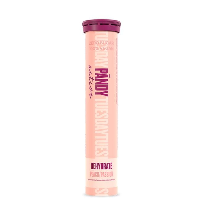 Pändy Rehydrate Effervescent, 20 tablets, Passion/Peach Rehydrate Effervescent Vätskeersättning 20 tabletter Passion Peach Passion/Peach