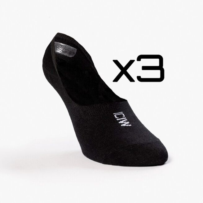 Invisible Unisex Socks 3-pack, Black, 42-44 