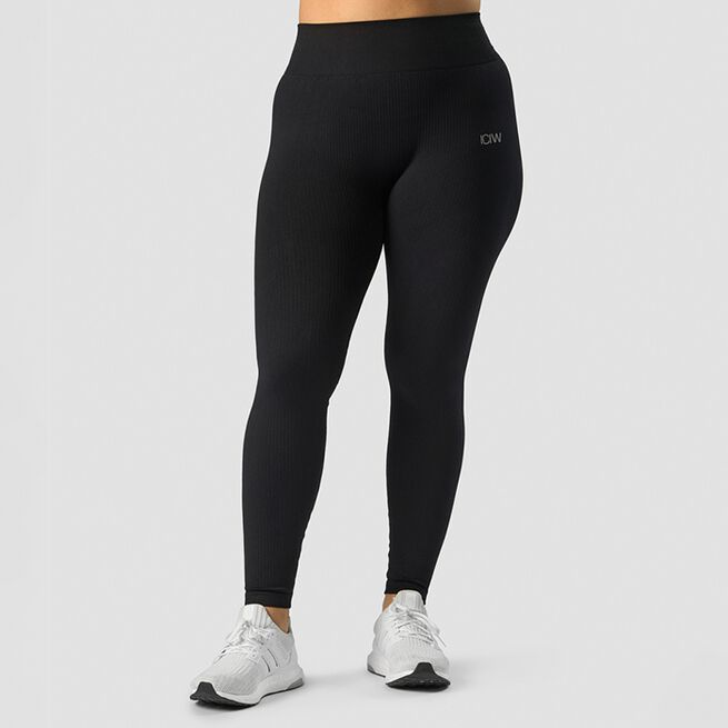 Ribbed Define Seamless Tights, Black, L  Ribbed Define Seamless Tights, Black