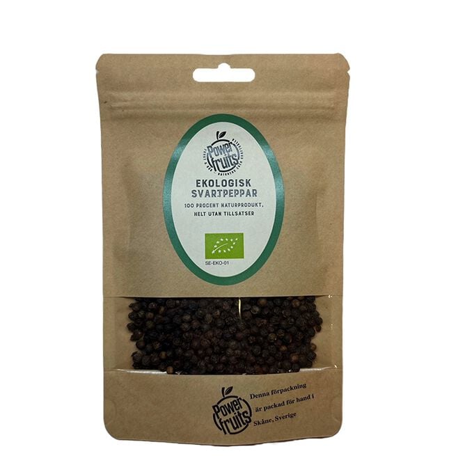 Powerfruits Ekologisk Svartpeppar Hel 200 g Ekologisk Svartpeppar Hel 200 g