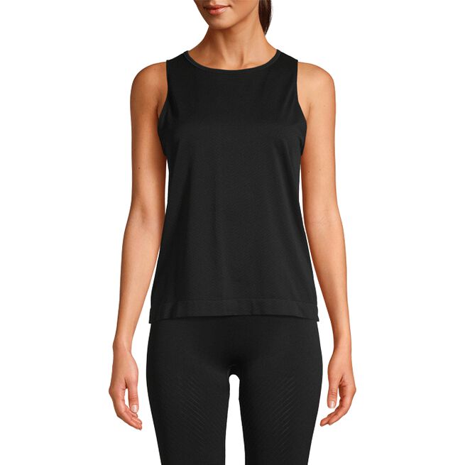 Casall Seamless Blocked Tank Black Essential Block Seamless Tank, Black