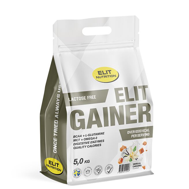 ELIT GAINER - Lactose free, 5000 g, Vanilla Caramel ELIT Gainer Laktosfri 5 kg Vanilla Caramel