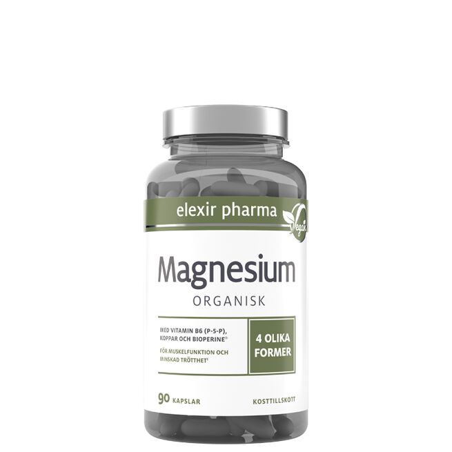 Elexir Pharma Elexir Organisk Magnesium 90 kapslar Organisk Magnesium 120 mg 90 kapslar