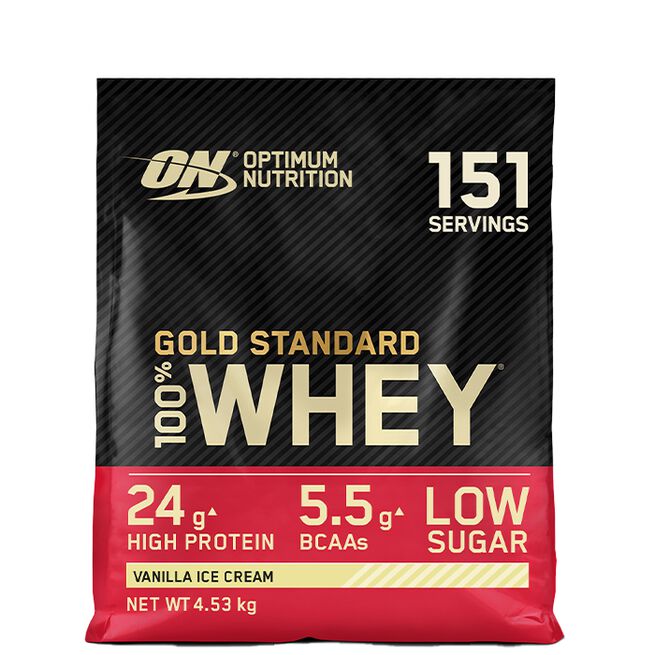 100% Whey Gold Std, 4545 g, Vanilla Ice Cream 100% Whey Gold Standard Vassleprotein 4545 g Vanilla Ice Cream
