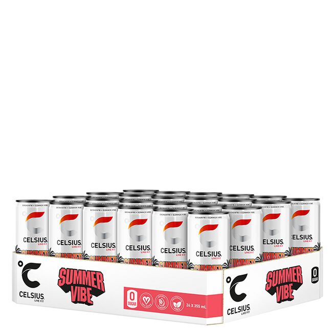 24 x Celsius, 355 ml, Summer Vibe 2025 Raspberry Peach 24 x Celsius Energidryck 355 ml Summer Vibe