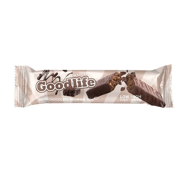 Goodlife LowSugar Dark choco brownie bar Proteinbar Low Sugar 50 g Dark Chocolate Brownie