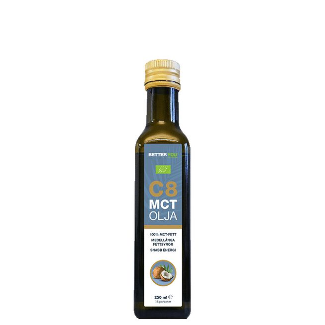 Ekologisk C8 MCT Olja, 250 ml Ekologisk C8 MCT Olja 250 ml