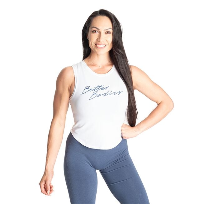 Better Bodies NY Tank, White/Blue NY Linne Vit/Blå