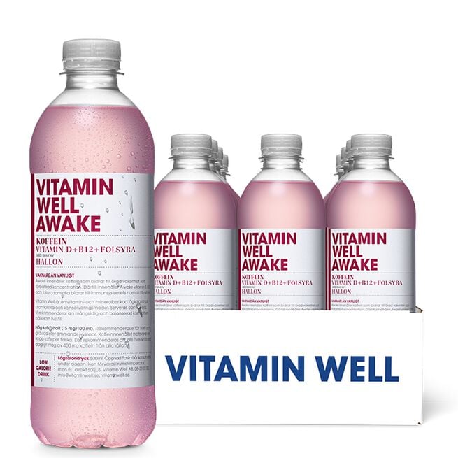 12 x Vitamin Well, 500ml, Awake 12 x Vitamin Well Vitamindryck 500ml Awake