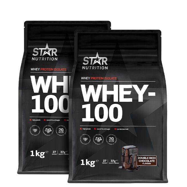 Mix&Match: 2 x Whey-100 Vassleprotein 1 kg Mix&Match: 2 x Whey-100 Vassleprotein 1 kg