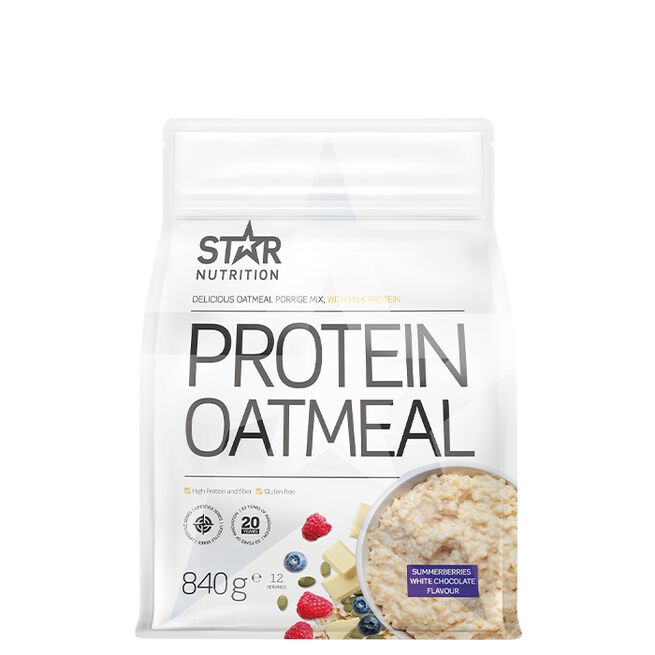 Protein Oatmeal, Summerberries with White Chocolate, 840g Proteingröt Glutenfri 840 g Summerberries with White Chocolate
