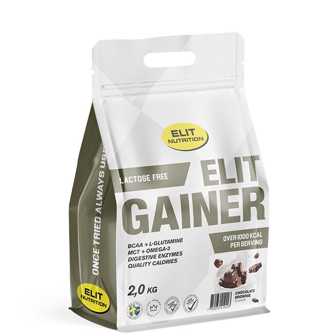 ELIT GAINER - Lactose free, 2000 g, Chocolate Brownie ELIT Gainer Laktosfri 2 kg Chocolate Brownie