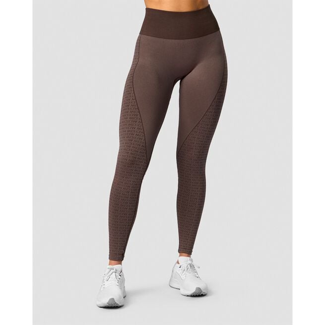 Signature Seamless Tights, Dark Brown, L Signature Seamless Tights, Dark Brown