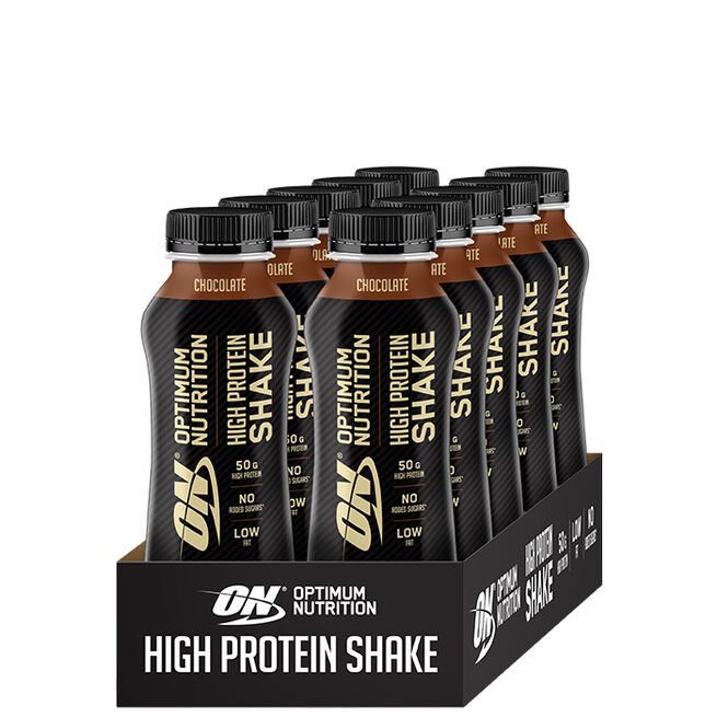 12 x Optimum High Protein Shake, 500 ml, Chocolate 12 x Optimum High Protein Shake, 500 ml Chocolate