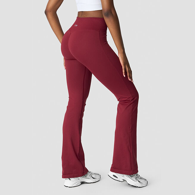 Define Seamless Flared Tights, Burgundy Define Seamless Tights Mörkröd