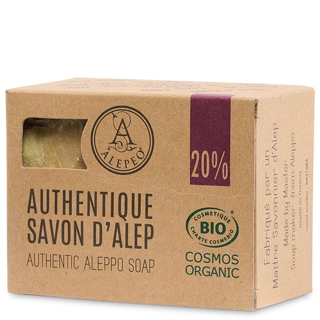 Aleppotvål 20% Lagerbärsolja 200 g Aleppotvål 20% Lagerbärsolja 200 g
