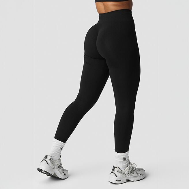 Smooth Seamless Tights, Black, L Smooth Seamless Tights Svart